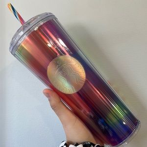 🌈 NWT Starbucks Pride Iridescent Dome Lid Tumbler Cold Cup 2021 LAST ONE 🌈